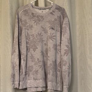 Floral Patterned Gray Sweatshirt. Tommy Bahama